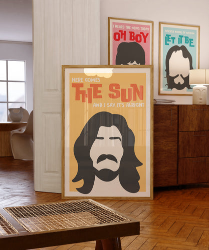 Here Comes The Sun Song Lyric Poster